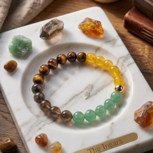 The Inaara Zodiac Bracelet – Multi-Gemstone Healing Crystals with Tiger's Eye, Aventurine & Citrine Beaded Energy Bracelet