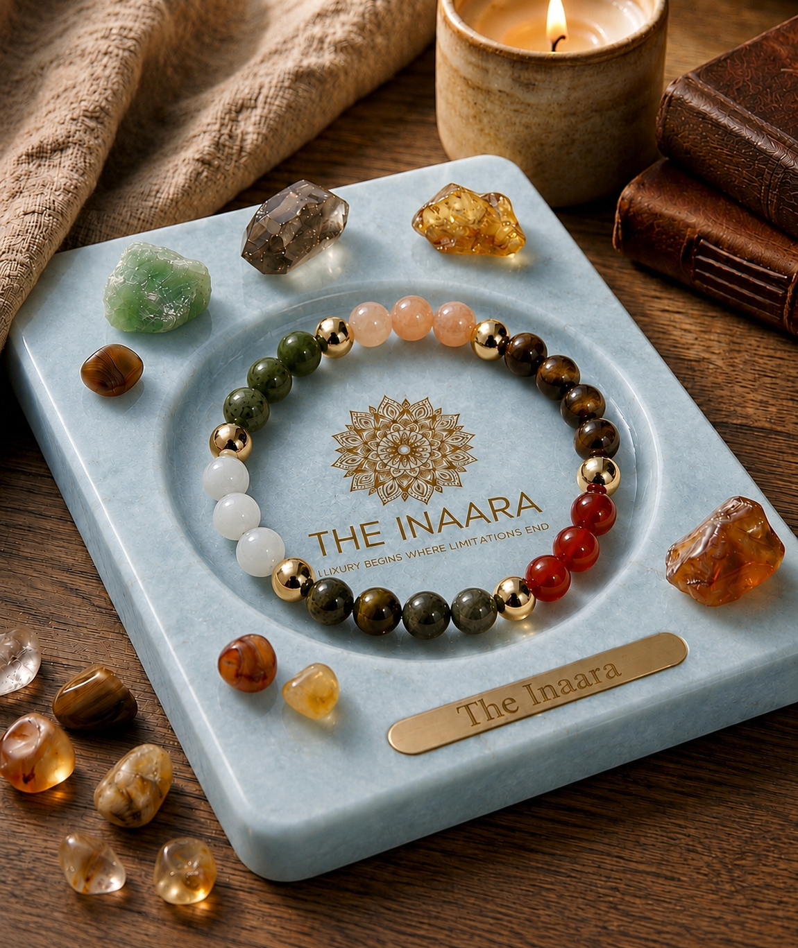 The Inaara Dhanvridhi Natural Stones Bracelet – Wealth & Prosperity Bracelet - Image 2